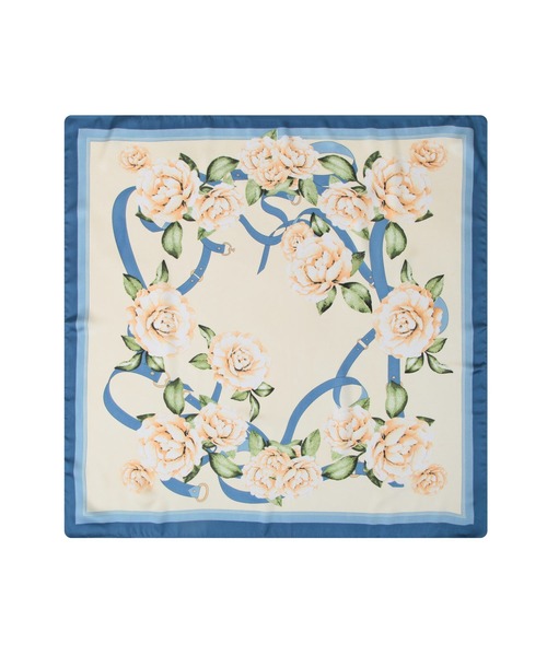 Julia Boutique（ジュリアブティック）の「70×70cmサイズ・ヴィンテージ風サテン生地スカーフ/100019（バンダナ/スカーフ・レディース・R/A/F/E/D/C/B/Q/P/O/N/M/L/K/J/I/H/G/V/U/T/S・ONE）」の5枚目の写真