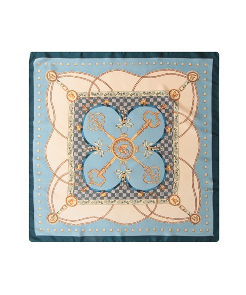 Julia Boutique（ジュリアブティック）の「70×70cmサイズ・ヴィンテージ風サテン生地スカーフ/100019（バンダナ/スカーフ・レディース・R/A/F/E/D/C/B/Q/P/O/N/M/L/K/J/I/H/G/V/U/T/S・ONE）」の16枚目の写真