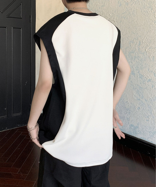 neos（ネオス）の「【neos】ルーズシルエット ロゴ プリント ゲーム シャツ ラグラン ノースリーブ タンクトップ（タンクトップ・メンズ・ホワイト/ブラック・MEDIUM/LARGE/X-LARGE）」の9枚目の写真