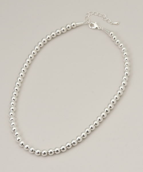 SLOBE IENA（スローブイエナ）の「《追加3》SLOBE メタルビーズショートネックレス（ネックレス・レディース・シルバー・FREE）」の5枚目の写真