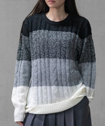 マルチカラー ニット プリーツ」に該当するニット/セーター