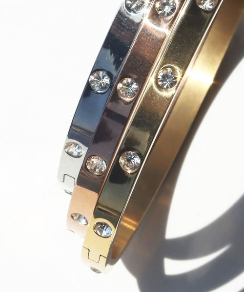 abaskdesign(アバスクデザイン)の「金属アレルギー対応 一粒ジルコニアミニマムステンレスバングル(バングル/リストバンド・レディース・ピンク系その他/ゴールド/シルバー・FREE)」の14枚目の写真