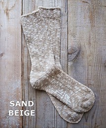 Put on socks（プットオンソックス）の「【Put on socks プットオンソックス】"Grain"グレイン　コットンリネンジャンボスラブソックス（ソックス/靴下）」
