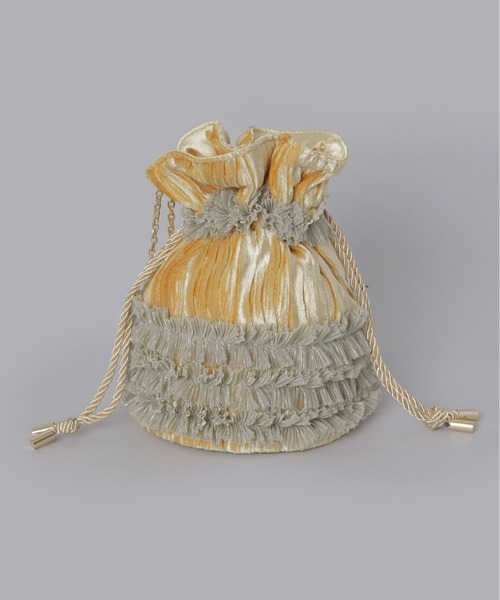 リルリンリン ミニトートバッグ 巾着 フリルハンドル巾着