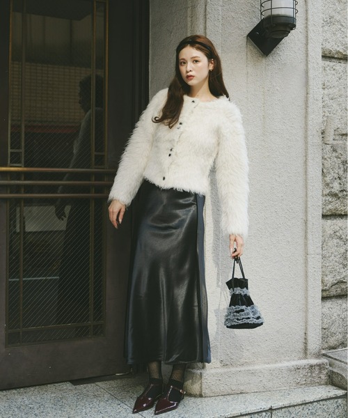 Olu.(オルドット)の「【Casselini】チュールフリル巾着バッグ(ショルダーバッグ・レディース・ブラック/イエロー/ブルー・FREE)」の5枚目の写真
