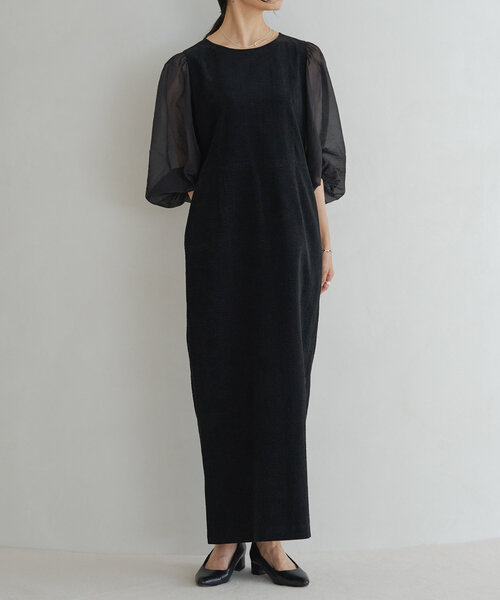 gemeil（ジェムイル）の「シアースリーブワンピース（IF-184）（ワンピース・レディース・ホワイト/ブラック・SHORT/MEDIUM/SMALL）」の12枚目の写真