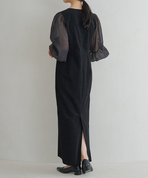 gemeil（ジェムイル）の「シアースリーブワンピース（IF-184）（ワンピース・レディース・ホワイト/ブラック・SHORT/MEDIUM/SMALL）」の14枚目の写真