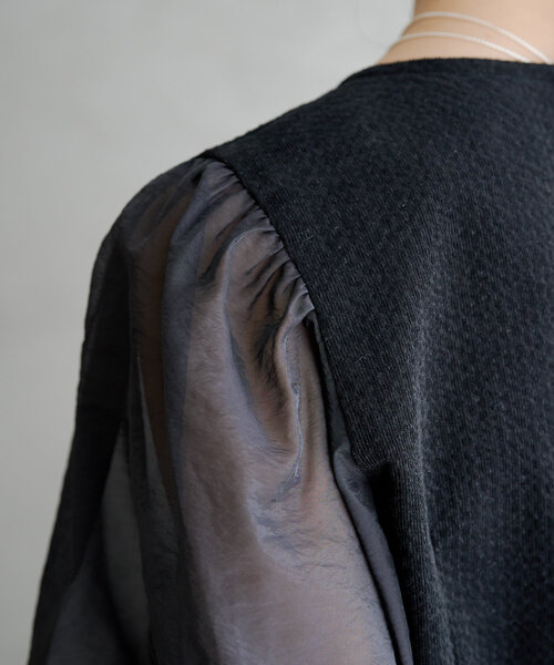 gemeil（ジェムイル）の「シアースリーブワンピース（IF-184）（ワンピース・レディース・ホワイト/ブラック・SHORT/MEDIUM/SMALL）」の16枚目の写真