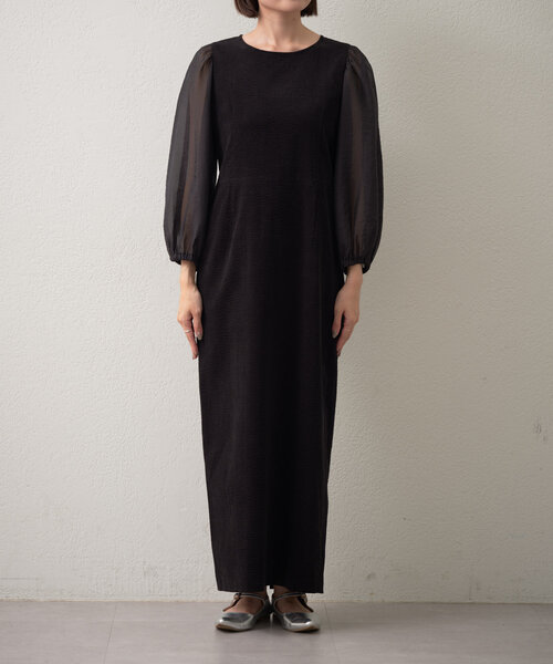 gemeil（ジェムイル）の「シアースリーブワンピース（IF-184）（ワンピース・レディース・ホワイト/ブラック・SHORT/MEDIUM/SMALL）」の20枚目の写真