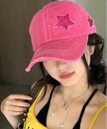 NANEA | 星柄ダメージ加工デザインキャップ(キャップ)