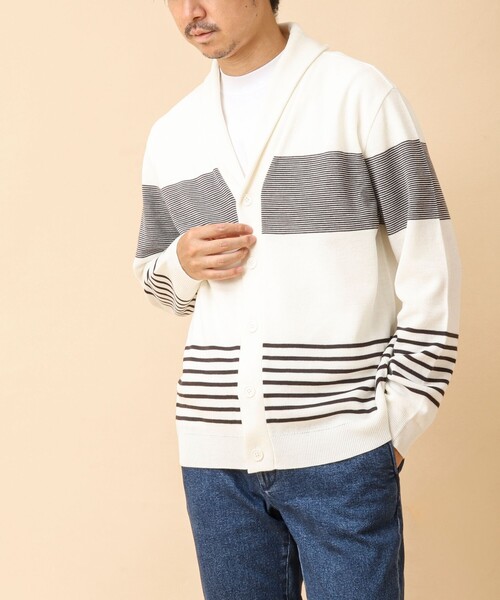 NOLLEY’S（ノーリーズ）の「配色ショールカラーカーディガン（カーディガン/ボレロ・メンズ・ブルー系その他/ホワイト系その他/ベージュ系その他・S/M/L/XL）」の16枚目の写真