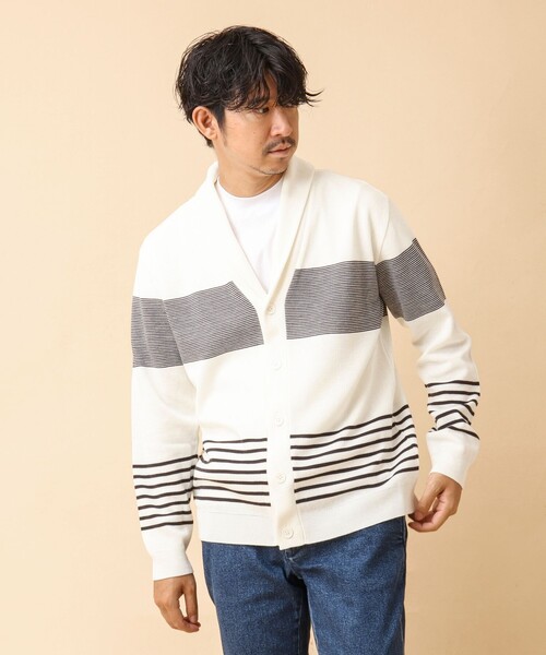 NOLLEY’S（ノーリーズ）の「配色ショールカラーカーディガン（カーディガン/ボレロ・メンズ・ブルー系その他/ホワイト系その他/ベージュ系その他・S/M/L/XL）」の17枚目の写真