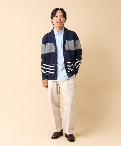 NOLLEY’S（ノーリーズ）の「配色ショールカラーカーディガン（カーディガン/ボレロ・メンズ・ブルー系その他/ホワイト系その他/ベージュ系その他・S/M/L/XL）」の20枚目の写真