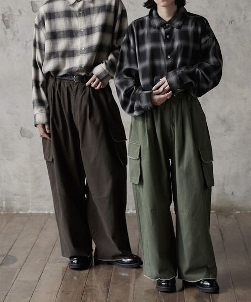 RUUBON（ルーボン）の「【RUUBON】 vintage dart cargo pants
