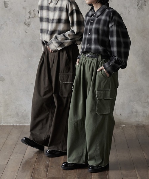 RUUBON(ルーボン)の「【RUUBON】 vintage dart cargo pants / ヴィンテージダーツカーゴパンツ(カーゴパンツ・メンズ・ブラウン/カーキ・S/L/M)」の9枚目の写真