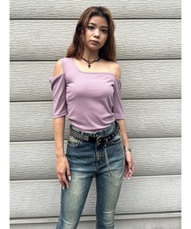 アシメデザインカットリブTOP