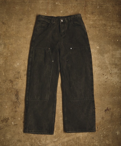 セール】ヴィンテージ 加工 ダブルニー ペインターデニムパンツ