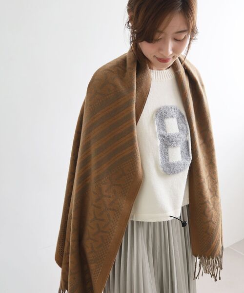 le.coeur blanc(ルクールブラン)の「《WEB限定アイテム》ジオメトリック柄ストール(ストール/ショール・レディース・ホワイト系その他2/ブラウン系その他3/ブルー系その他2・FREE)」の16枚目の写真