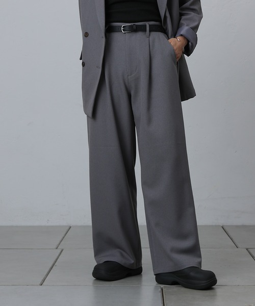 COLONY 2139（コロニートゥーワンスリーナイン）の「ウールライクタックワイドパンツ（スラックス・レディース・ブラック/グレー/チャコールグレー・SMALL/MEDIUM）」の21枚目の写真