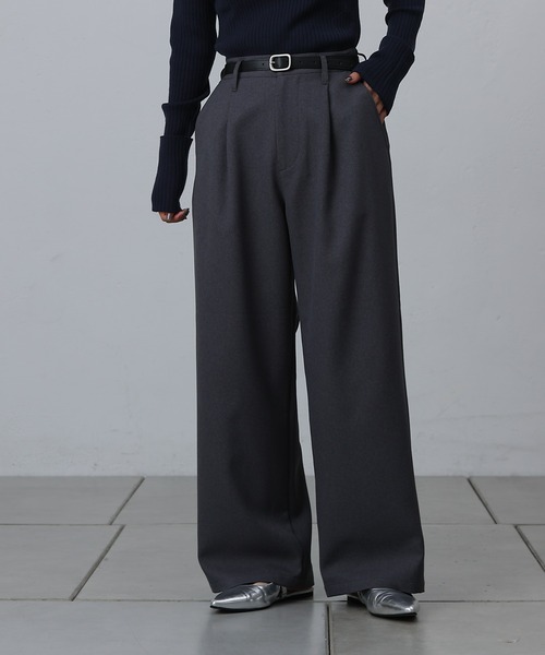 COLONY 2139（コロニートゥーワンスリーナイン）の「ウールライクタックワイドパンツ（スラックス・レディース・ブラック/グレー/チャコールグレー・SMALL/MEDIUM）」の13枚目の写真