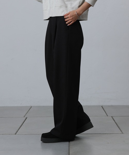 COLONY 2139（コロニートゥーワンスリーナイン）の「ウールライクタックワイドパンツ（スラックス・レディース・ブラック/グレー/チャコールグレー・SMALL/MEDIUM）」の7枚目の写真