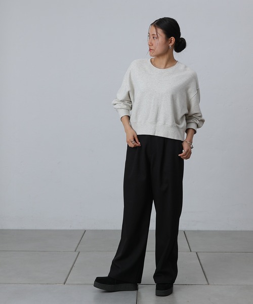 COLONY 2139（コロニートゥーワンスリーナイン）の「ウールライクタックワイドパンツ（スラックス・レディース・ブラック/グレー/チャコールグレー・SMALL/MEDIUM）」の12枚目の写真