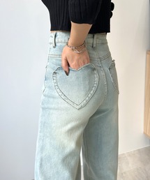 Futier land（フューティアランド）の「【3サイズ展開】ハートポケットステッチストレートデニムパンツ（デニムパンツ）」