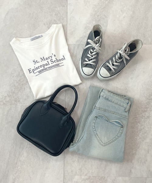 Futier land（フューティアランド）の「【3サイズ展開】ハートポケットステッチストレートデニムパンツ（デニムパンツ・レディース・ライトブルー/インディゴブルー・LARGE/MEDIUM/SMALL）」の3枚目の写真