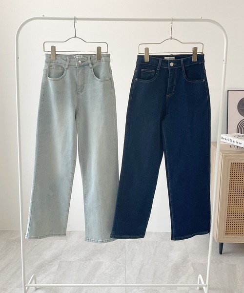 Futier land（フューティアランド）の「【3サイズ展開】ハートポケットステッチストレートデニムパンツ（デニムパンツ・レディース・ライトブルー/インディゴブルー・LARGE/MEDIUM/SMALL）」の22枚目の写真