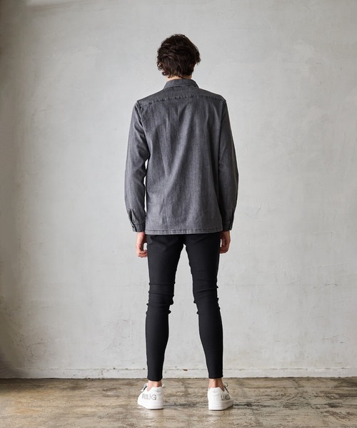 RATTLE TRAP（ラトルトラップ）の「7.2ozストレッチデニムスキッパーシャツ（シャツ/ブラウス・メンズ・ライトグレー/ブルー・S/M/L/LL）」の5枚目の写真