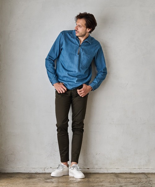 RATTLE TRAP（ラトルトラップ）の「7.2ozストレッチデニムスキッパーシャツ（シャツ/ブラウス・メンズ・ライトグレー/ブルー・S/M/L/LL）」の11枚目の写真