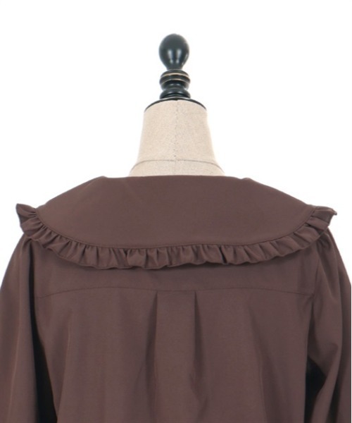 axes femme POETIQUE（アクシーズファムポエティック）の「ピンタックリボン丸襟ブラウス（シャツ/ブラウス・レディース・キナリ/ブラウン/ブラック・MEDIUM）」の22枚目の写真