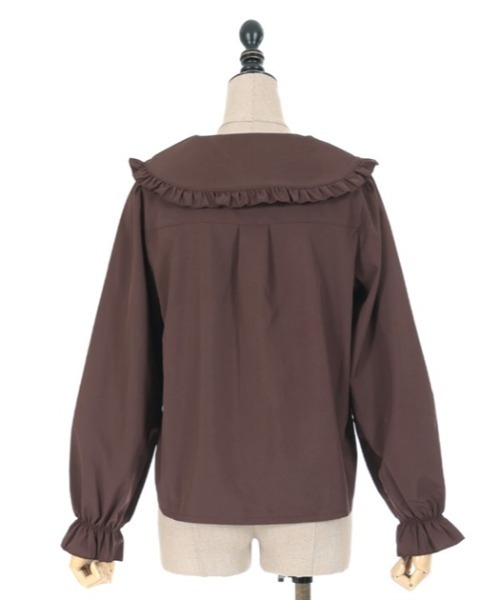 axes femme POETIQUE（アクシーズファムポエティック）の「ピンタックリボン丸襟ブラウス（シャツ/ブラウス・レディース・キナリ/ブラウン/ブラック・MEDIUM）」の17枚目の写真