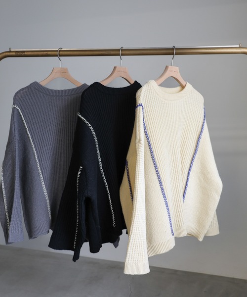 配色リンキングニットトップス（ニット/セーター）｜select MOCA