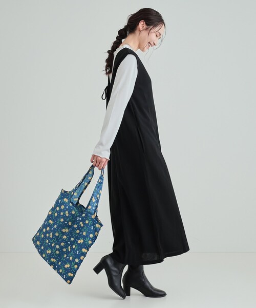 SHOO・LA・RUE（シューラルー）の「◆【柚子】エコバッグ（エコバッグ/サブバッグ・レディース・サンドベージュ/ネイビー・00）」の3枚目の写真