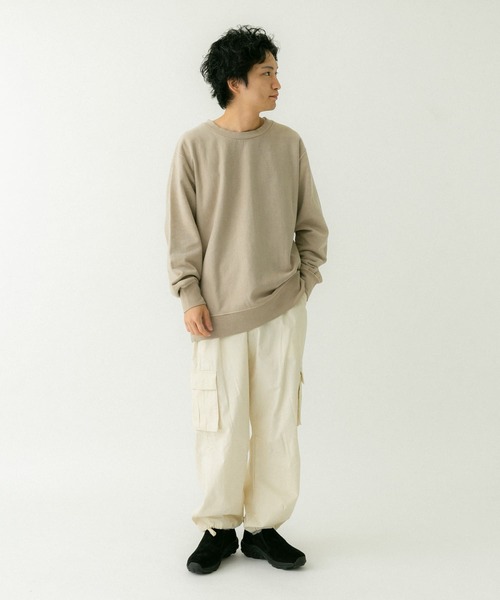 EKAL(エカル)の「ピグメントスウェットプルオーバー(スウェット・メンズ・ブラック/レッド/ベージュ・MEDIUM/LARGE)」の8枚目の写真