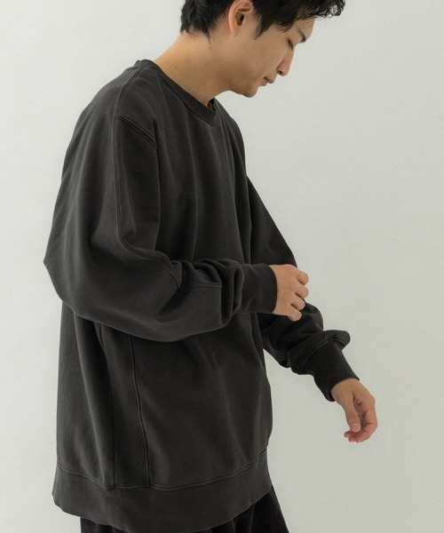 EKAL(エカル)の「ピグメントスウェットプルオーバー(スウェット・メンズ・ブラック/レッド/ベージュ・MEDIUM/LARGE)」の19枚目の写真