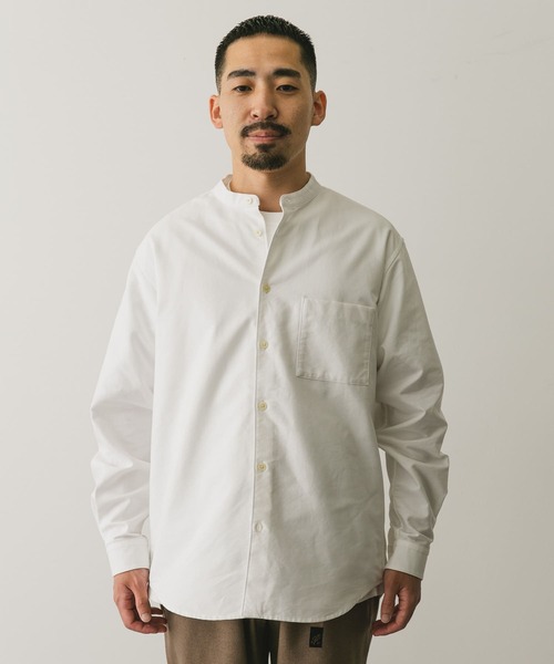 URBAN RESEARCH DOORS - 美品♪ドアーズ バンドカラー リネンシャツ 長袖 ベージュ 麻100% ah7 URBAN RESEARCH DOORS - 美品♪ドアーズ バンドカラー リネン