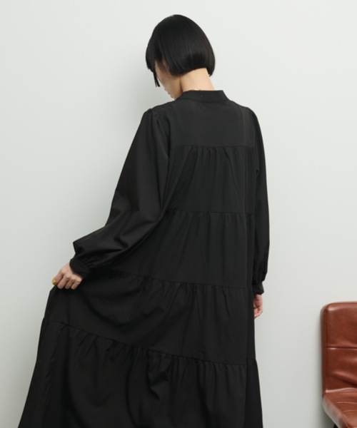 Shelly island（シェリーアイランド）の「ティアードシャツワンピース（シャツワンピース・レディース・ブラウン/ブラック・FREE）」の19枚目の写真