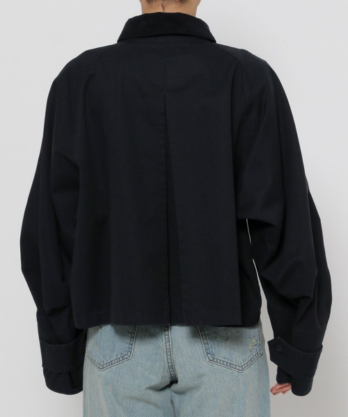 LOWRYS FARM（ローリーズファーム）の「カバーオールショートシャツ　135691（テーラードジャケット・レディース・ブラック/アイボリー/ブルー・FREE）」の6枚目の写真