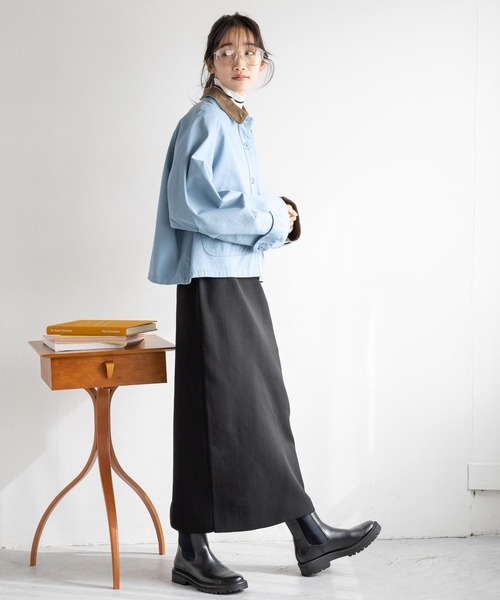 LOWRYS FARM（ローリーズファーム）の「カバーオールショートシャツ　135691（テーラードジャケット・レディース・ブラック/アイボリー/ブルー・FREE）」の18枚目の写真