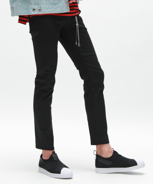 極美品　ダイエットブッチャースリムスキン　山羊革ドッキングストレッチパンツ　1 DIET BUTCHER SLIM SKIN（ダイエットブッチャースリムスキン）の