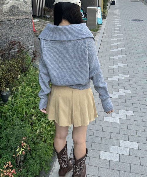 madrepadre(マドレパドレ)の「ベルト付きプリーツミニスカート(スカート・レディース・ブラック/ホワイト/ブラウン/ベージュ・SMALL/MEDIUM/LARGE)」の10枚目の写真