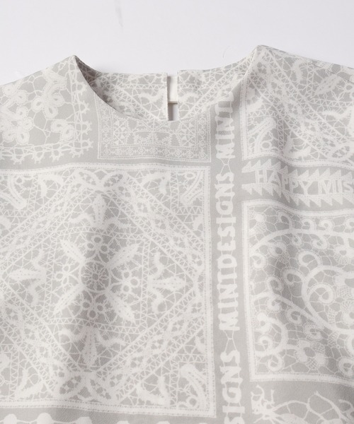 mintdesigns（ミントデザインズ）の「LACE COLLAGE TOPS / レースコラージュトップス（Tシャツ/カットソー・レディース・ブラック/グレー・2）」の10枚目の写真