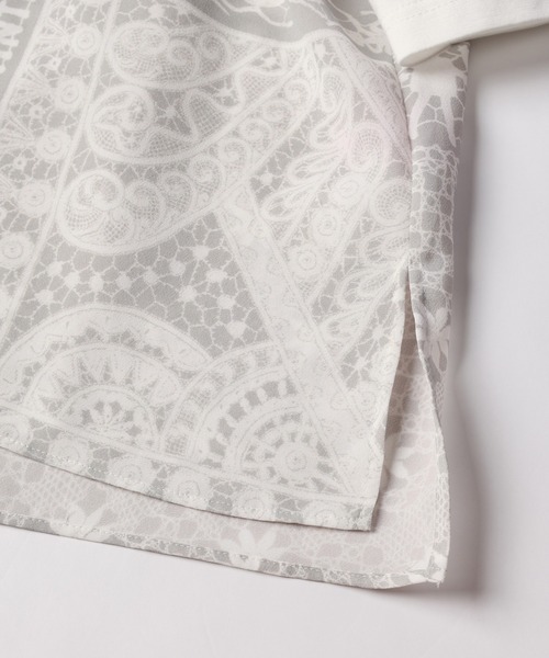 mintdesigns（ミントデザインズ）の「LACE COLLAGE TOPS / レースコラージュトップス（Tシャツ/カットソー・レディース・ブラック/グレー・2）」の12枚目の写真
