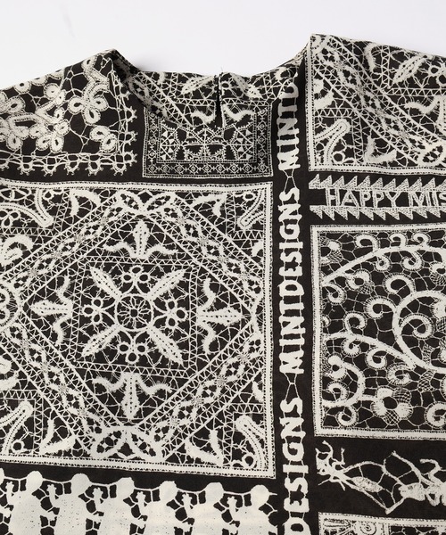 mintdesigns（ミントデザインズ）の「LACE COLLAGE TOPS / レースコラージュトップス（Tシャツ/カットソー・レディース・ブラック/グレー・2）」の15枚目の写真