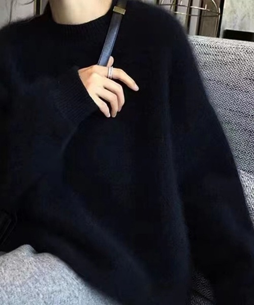 GLAMOROUS JANE(グラマラスジェーン)の「シャギーオーバーサイズニットトップス(ニット/セーター・レディース・ブルー/ブラック/ベージュ/ホワイト・FREE)」の8枚目の写真