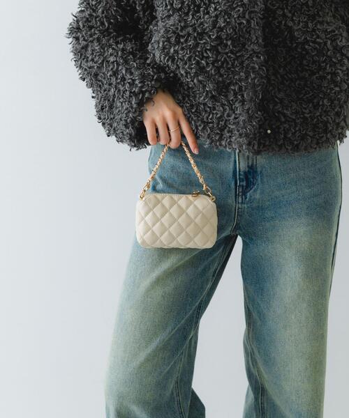 RODE SKO（ロデスコ）の「ナノバッグ(キルティングチェーン)（ショルダーバッグ・レディース・ホワイト・ONE）」の6枚目の写真