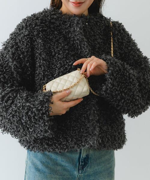 RODE SKO（ロデスコ）の「ナノバッグ(キルティングチェーン)（ショルダーバッグ・レディース・ホワイト・ONE）」の8枚目の写真