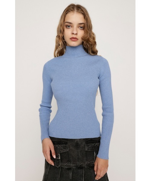 ニット セーター COLLAR ZIP CROP 2P TOPS カラー ジップ クロップ 2ピー トップス レディース SLY（スライ）の「COLLAR ZIP CROP 2P TOPS カラー ジップ
